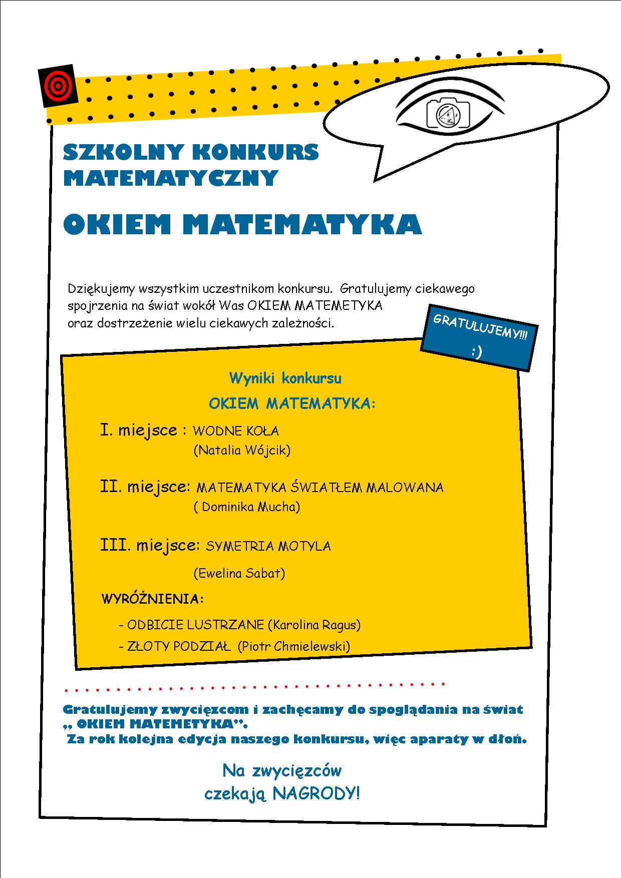 wyniki KONKURS OKIEM MAT 2022