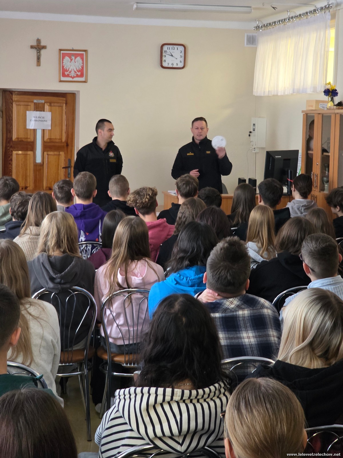 Zajęcia klasy pożarniczej - czujka dymu